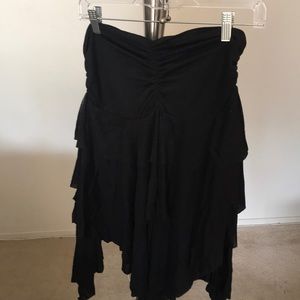 Black Frilled Skirt